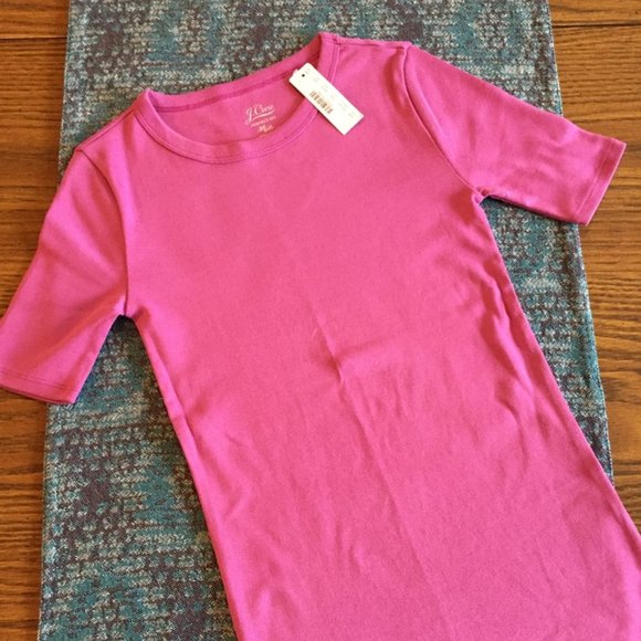 J. Crew Perfect Fit T-shirt Women's Size XXS Pink/Purple - Picture 3 of 7